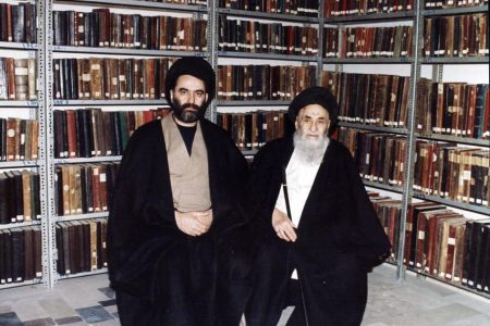 دکتر سید محمود مرعشی با والد گرامی آیت الله العظمی مرعشی نجفی
